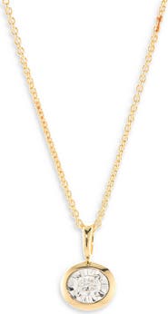 Monica Vinader Lab Grown Diamond Oval Pendant Necklace