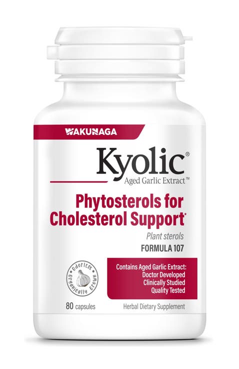 Aged Garlic Extract Formula 107, Phytosterols for Cholesterol Support, 80 Capsules