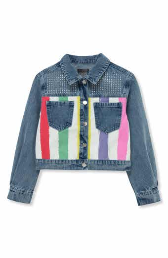 Truce Kids' Studs & Stripes Denim Jacket