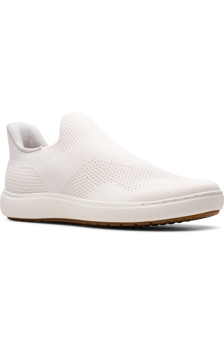 Clarks<sup>®</sup> Nalle Step Sneaker, Main, color, White Knit