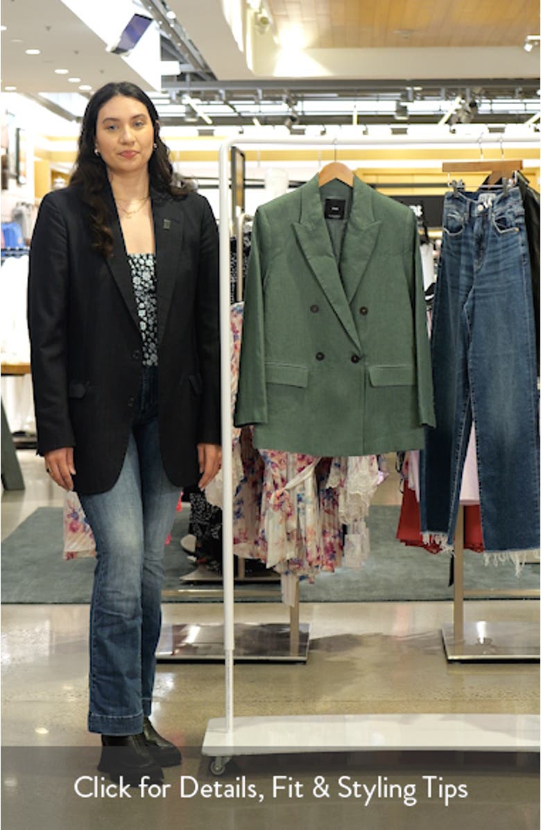 Double Breasted Linen Blazer, sales video thumbnail