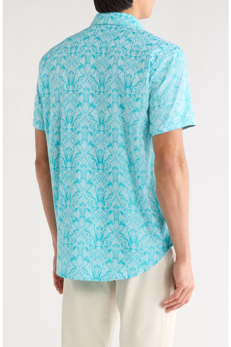 Highland Short Sleeve Woven Shirt, Alternate, color, SEAFOAM