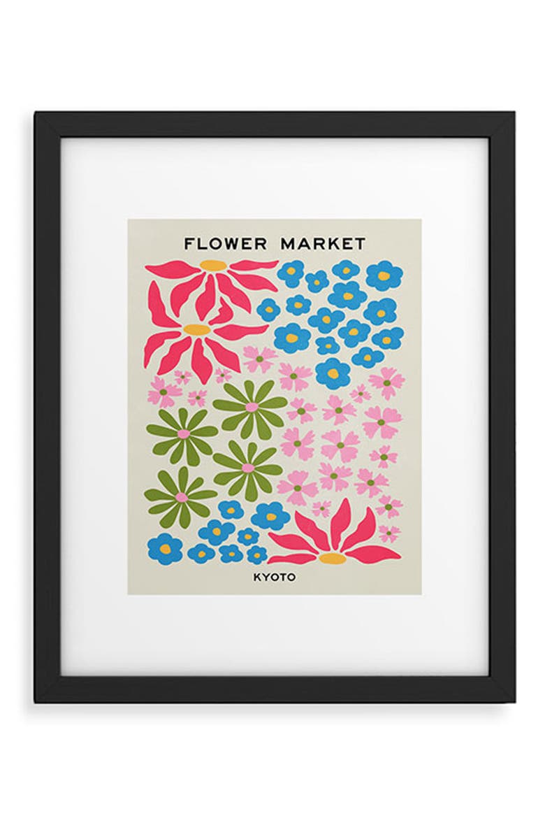 'Flower Market 02 Kyoto' by Ayeyokp Framed Wall Art, Main, color, CREAM