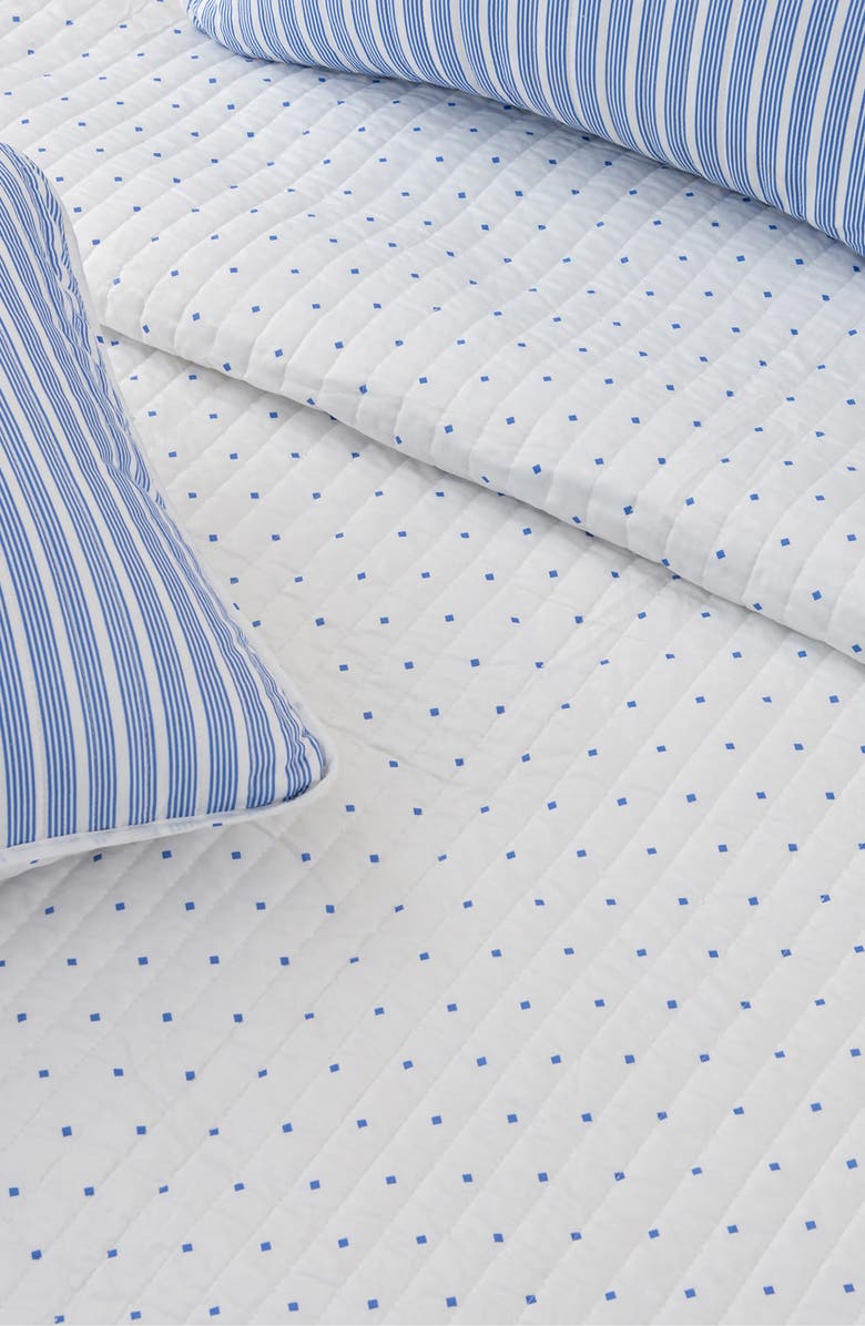 Woven & Weft Stripe Quilt & Sham Set, Alternate, color, Blue