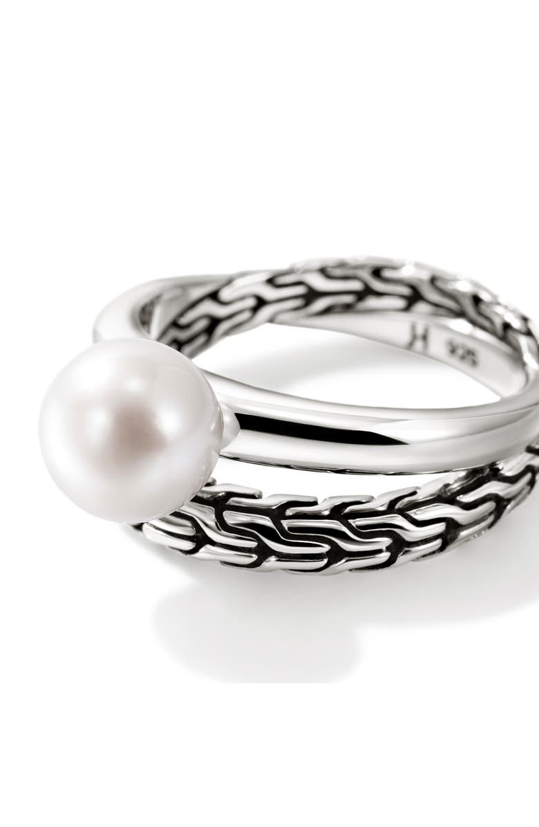John Hardy JH Essentials Pearl Ring, Alternate, color, Silver/Pearl
