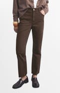 MANGO Sienna Raw Hem Crop Flare Jeans