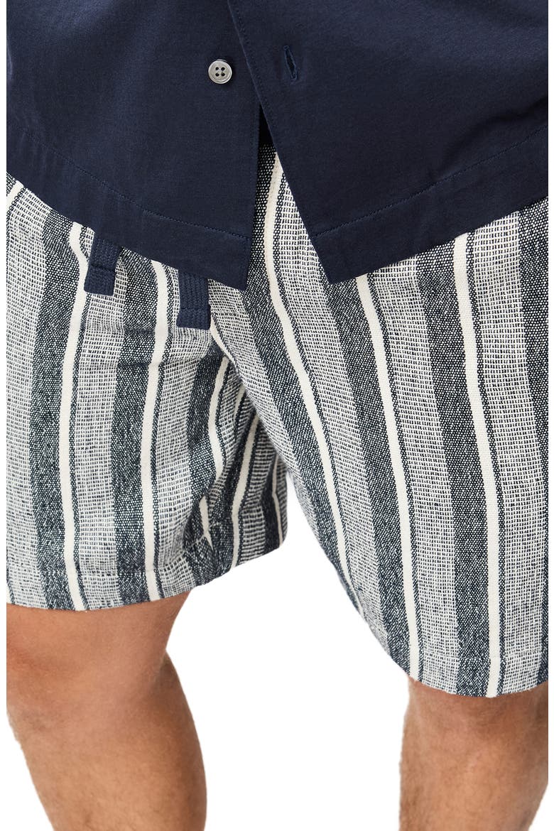 The Laurels Stripe Cotton Blend Drawstring Shorts, Alternate, color, NAVY