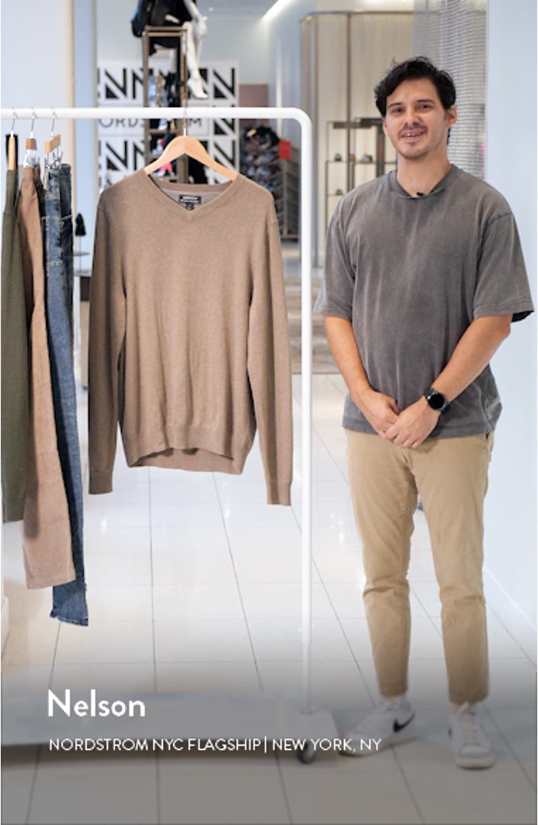 Men's Shop Cotton & Cashmere V-Neck Sweater, sales video thumbnail