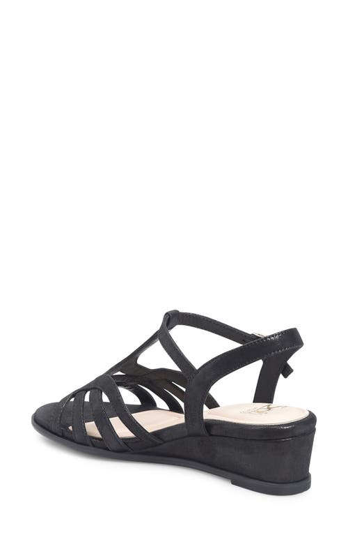 Söfft Scarlet Ankle Strap Wedge Sandal In Black