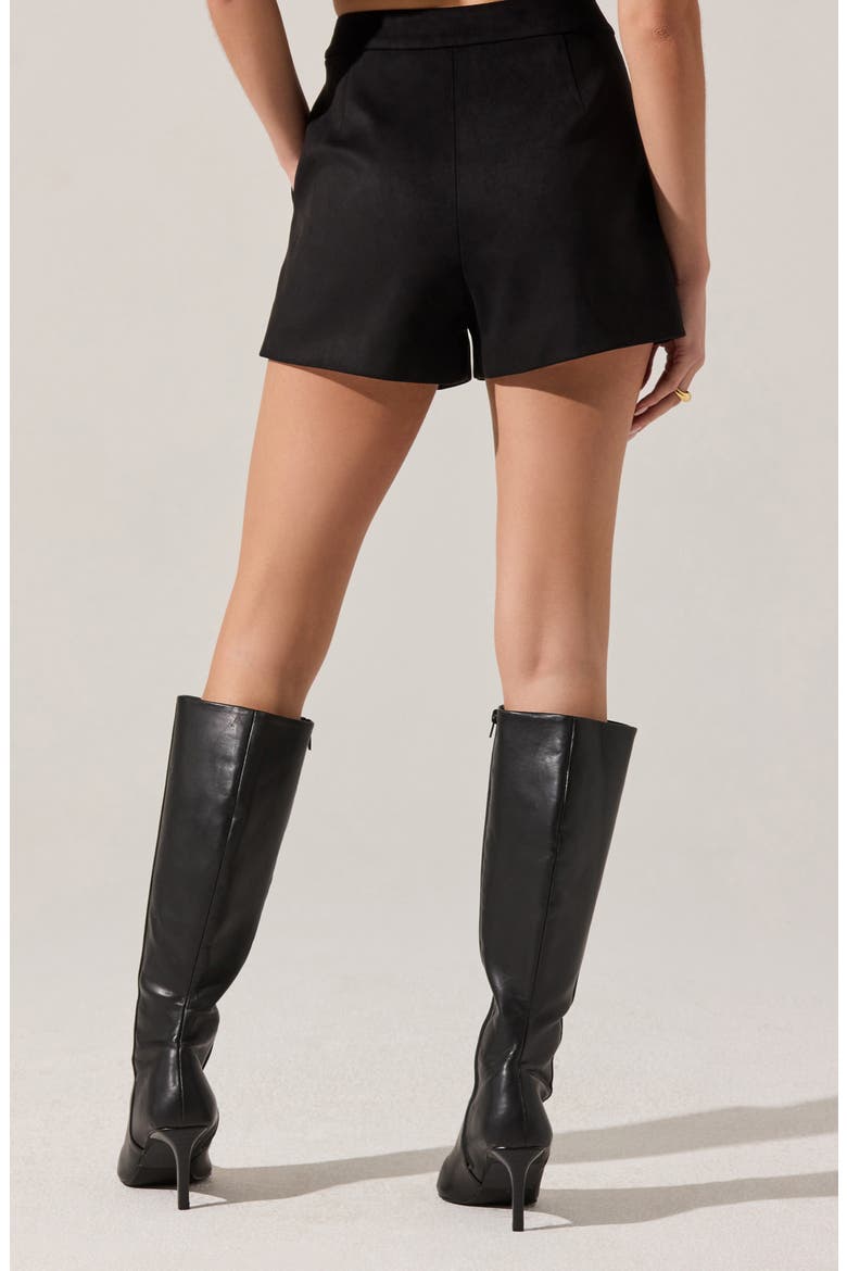 Jude Faux Suede Shorts, Alternate, color, BLACK