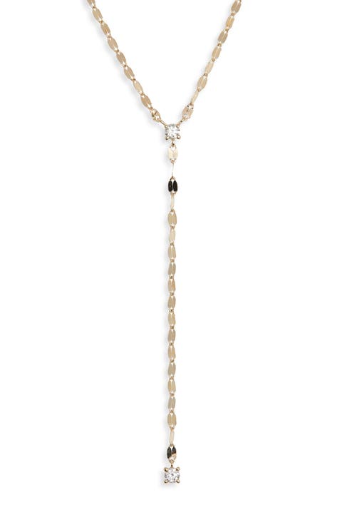 14K Gold Solo Double Strand Y-Necklace