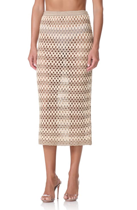 Natalia Stripe Crochet Maxi Skirt