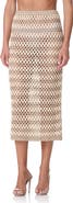 AFRM Natalia Stripe Crochet Maxi Skirt