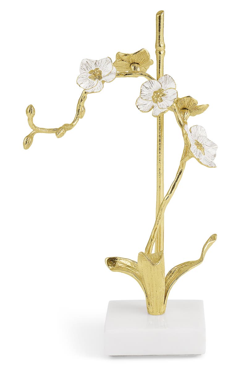 Michael Aram Orchid Decorative Object, Main, color, Gold/ White