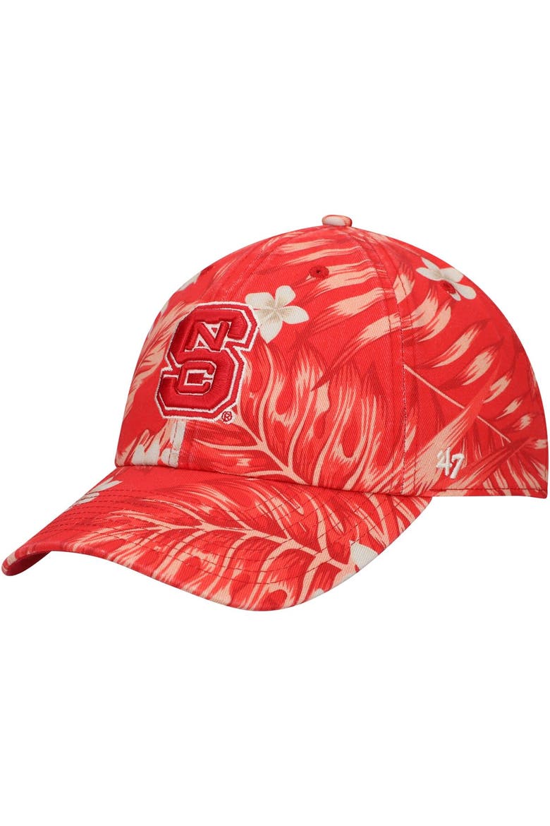 Men's '47 Red NC State Wolfpack Tropicalia Clean Up Adjustable Hat, Main, color, Red