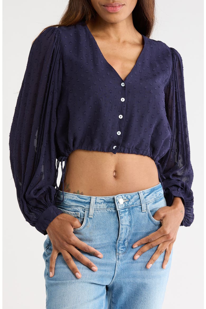 Nydia Woven Top, Main, color, BLEU MARINE