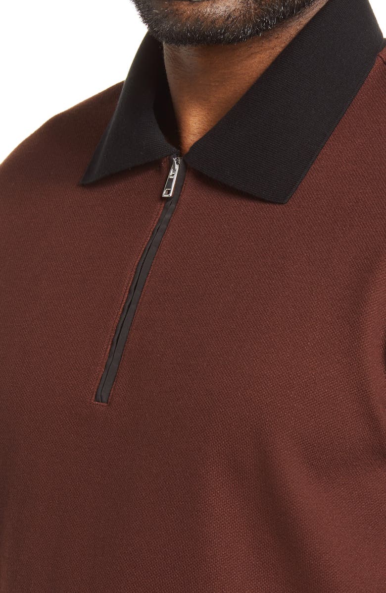 Theory Carsone Short Sleeve Piqué Zip Polo, Alternate, color,