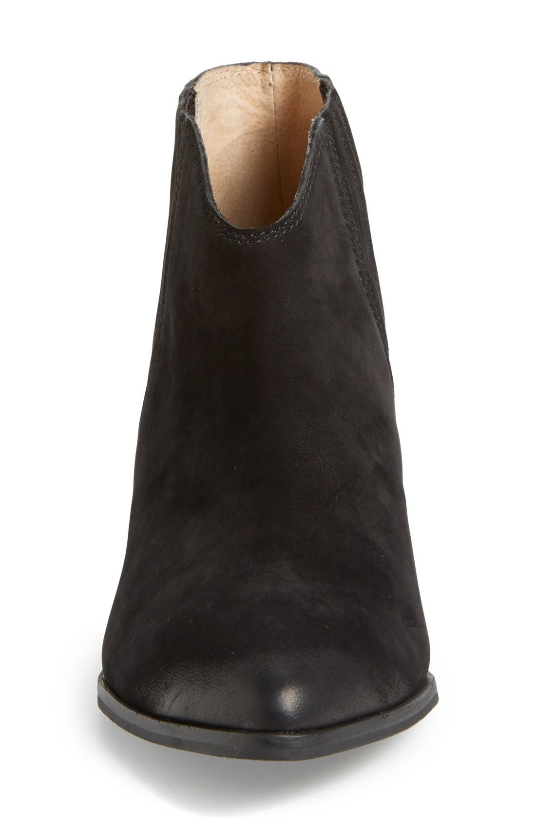 'Addie' Pointy Toe Ankle Bootie, Alternate, color, BLACK NUBUCK