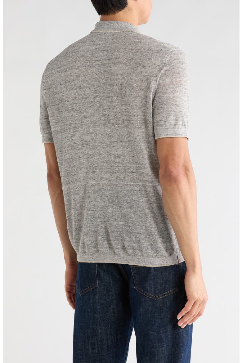 Costa Short Sleeve Sweater Polo, Alternate, color, GREY