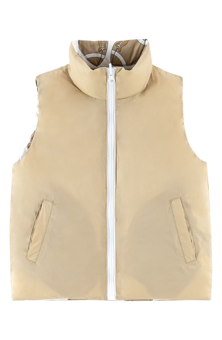 CALONIE Kids' Casey Reversible Down Puffer Vest, Alternate, color, Tan