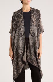 Vince Camuto Paisley Jacquard Topper