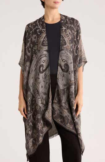 Vince Camuto Paisley Jacquard Topper