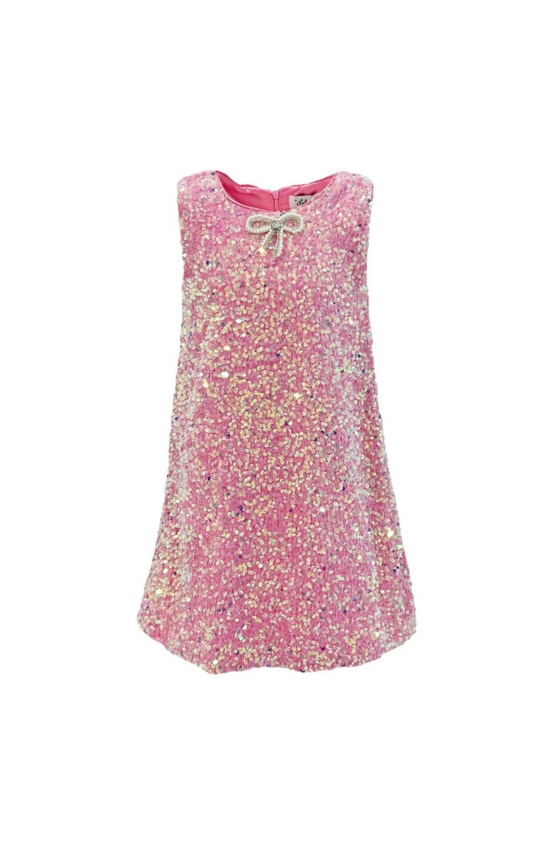Lola + The Boys Shimmer Bow Dress, Main, color,