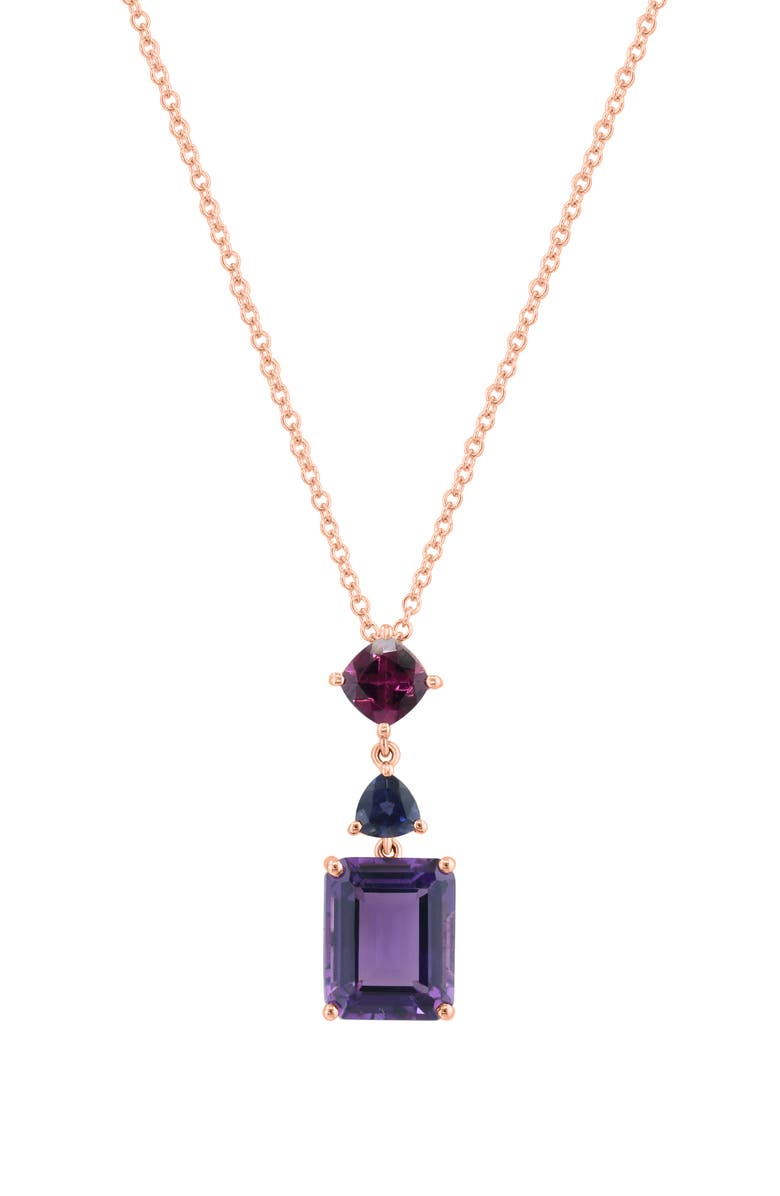 EFFY Rhodolite & Amethyst Pendant Necklace, Main, color, 
