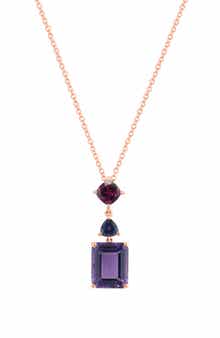 EFFY Rhodolite & Amethyst Pendant Necklace
