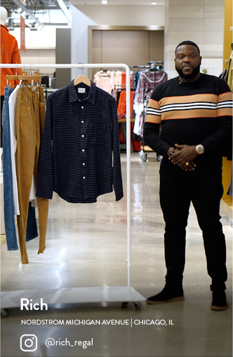 Arne 5166 Plaid Cotton Flannel Button-Up Shirt, sales video thumbnail