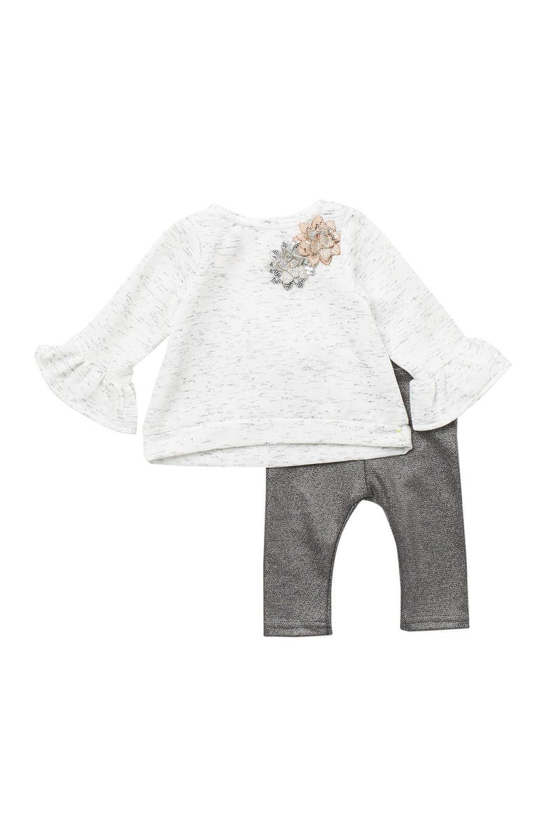 Pippa & Julie Spacedye Sweatshirt & Chambray Leggings Set, Main, color, 