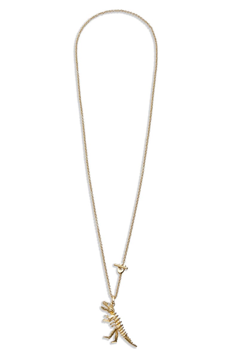 COACH Rexy Skeletal Long Pendant Necklace, Main, color, 