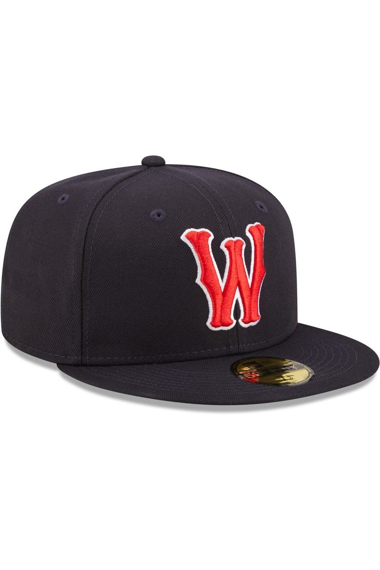 Men's New Era Navy Worcester Red Sox Authentic Collection 59FIFTY Fitted Hat, Alternate, color, Navy