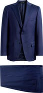 Heritage Gold Textured Dark Blue Wool Suit