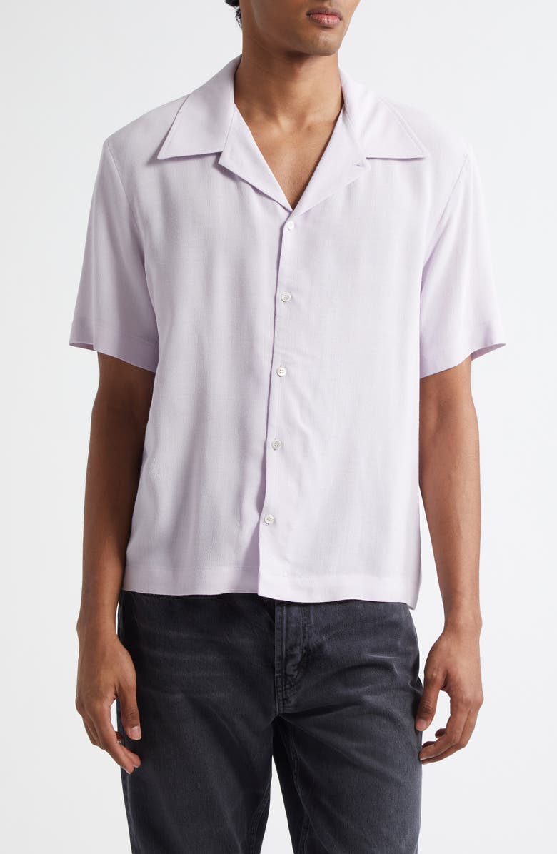 Séfr Noam Short Sleeve Button-Up Shirt, Main, color, Arizona Lilac