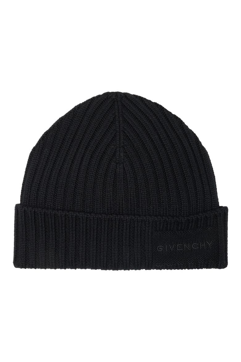 Wool Cuff Beanie, Main, color, BLACK