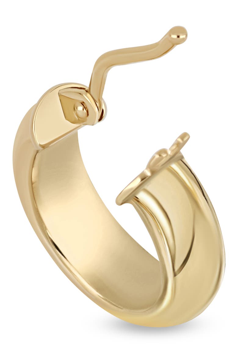 14K Gold Essentials Smooth Hoop Earrings (Online Trunk Show), Alternate, color, 14KY