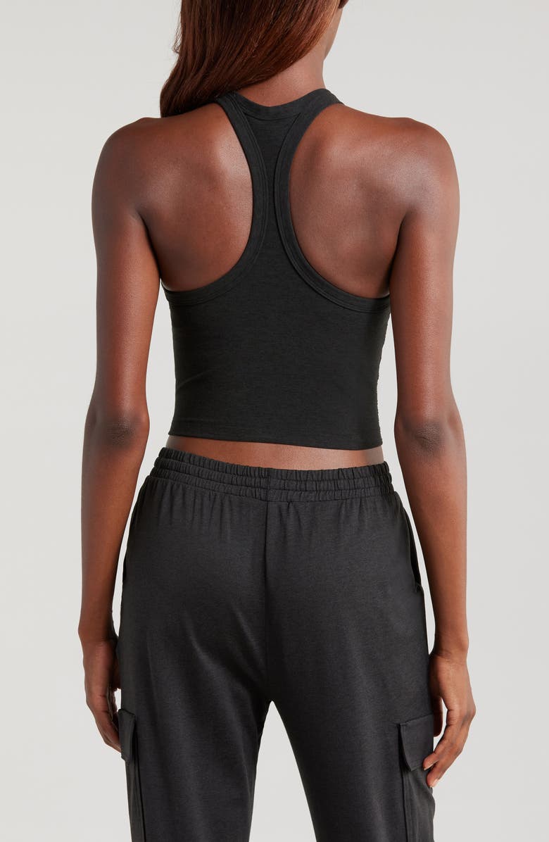 Vuori Elevation Racerback Crop Tank, Alternate, color, Black Heather