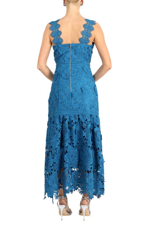 Shop Adelyn Rae Karia Drop Waist Lace Midi Dress In Blue