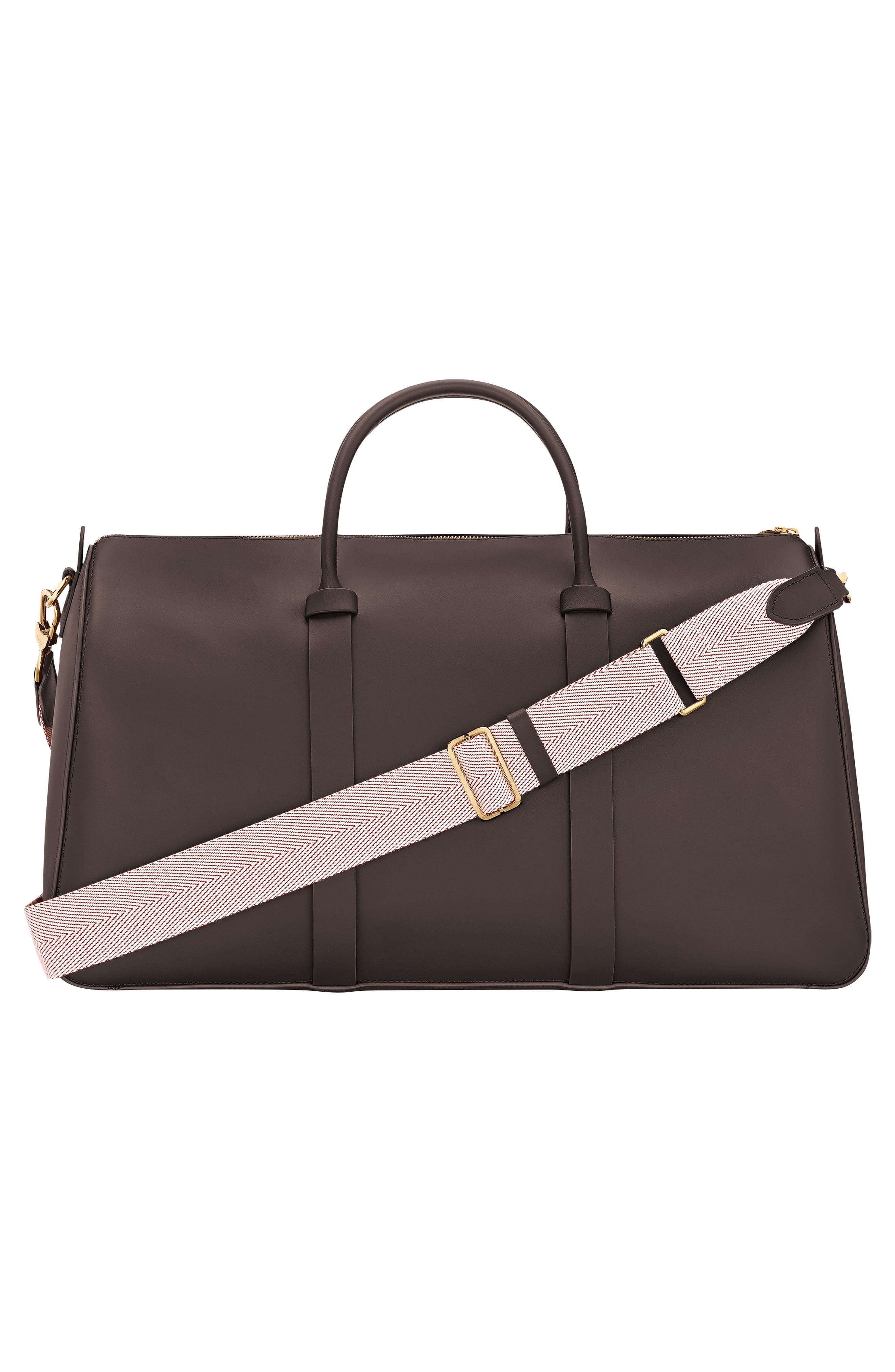 Longchamp Daylong Chevron XL Travel Messenger Bag, Alternate, color, Mocha