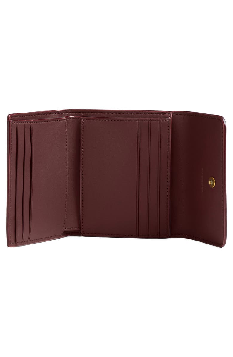 COACH Essential Signature Coated Canvas & Leather Trifold Wallet, Alternate, color, Tan Caramel