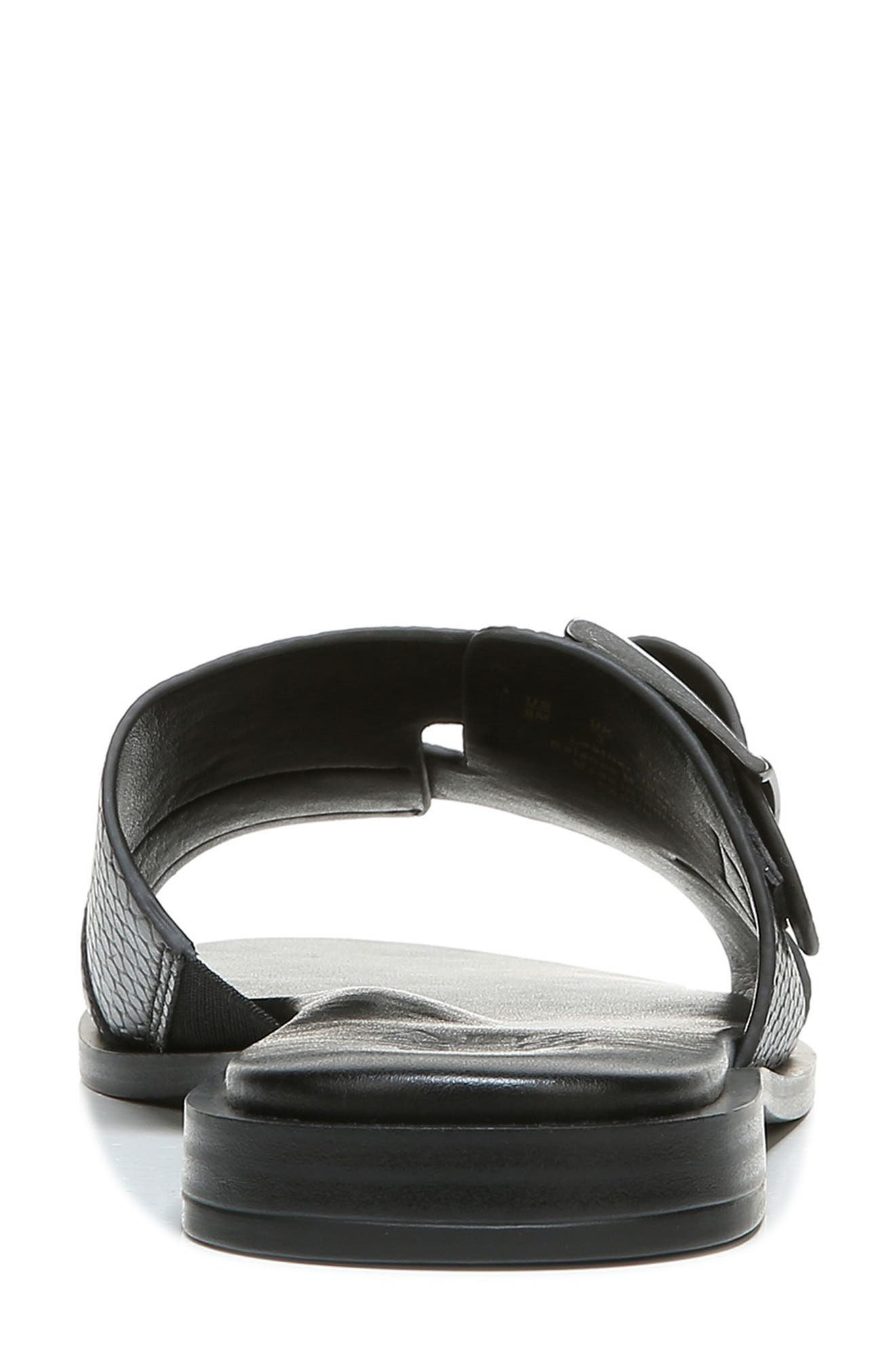 Faryn Slide Sandal, Alternate, color, BLACK SNAKE LEATHER