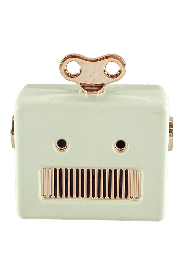 Retro Robot Portable Bluetooth® Speaker, Main, color, WHITE