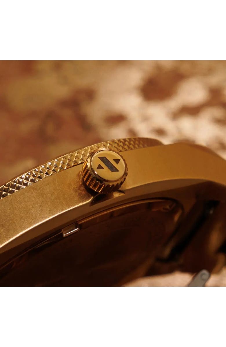 NCMPRBL Elevate Link Peri Bracelet Watch, 42MM, Alternate, color, Yellow Gold/Purple