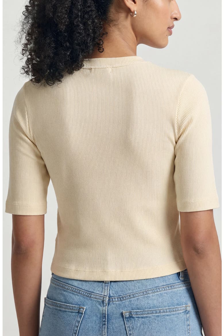 Crop Henley Top, Alternate, color, TRANSPARENT YELLOW