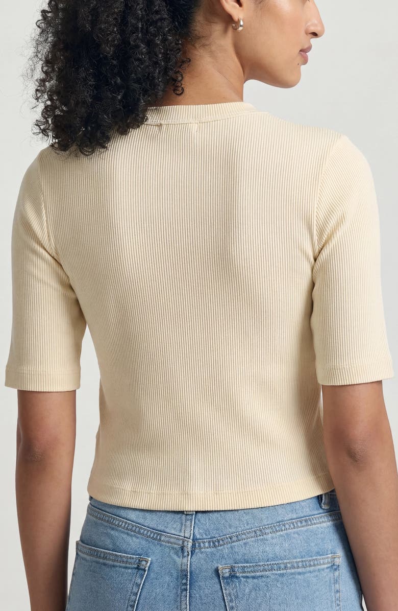 Brooklyn Industries Crop Henley Top, Alternate, color, Transparent Yellow
