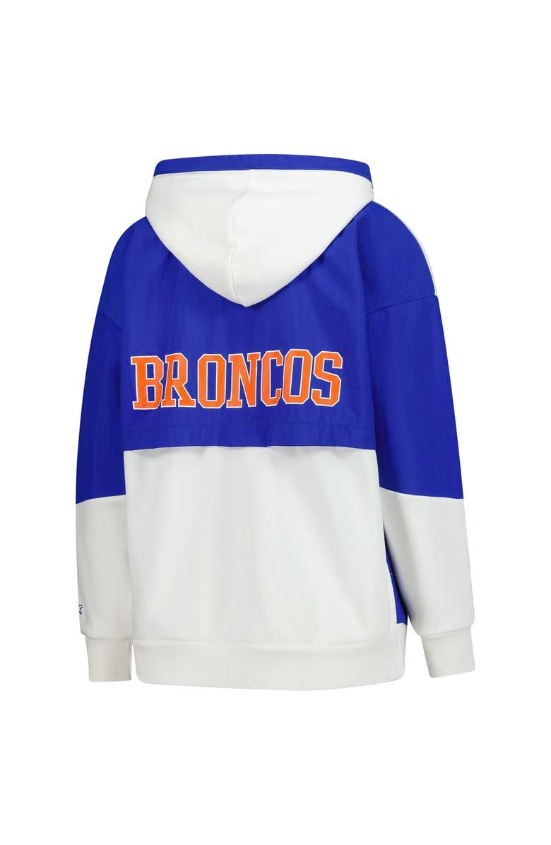 STARTER Women's Starter White Denver Broncos Scrimmage Full-Zip Hoodie, Alternate, color, White