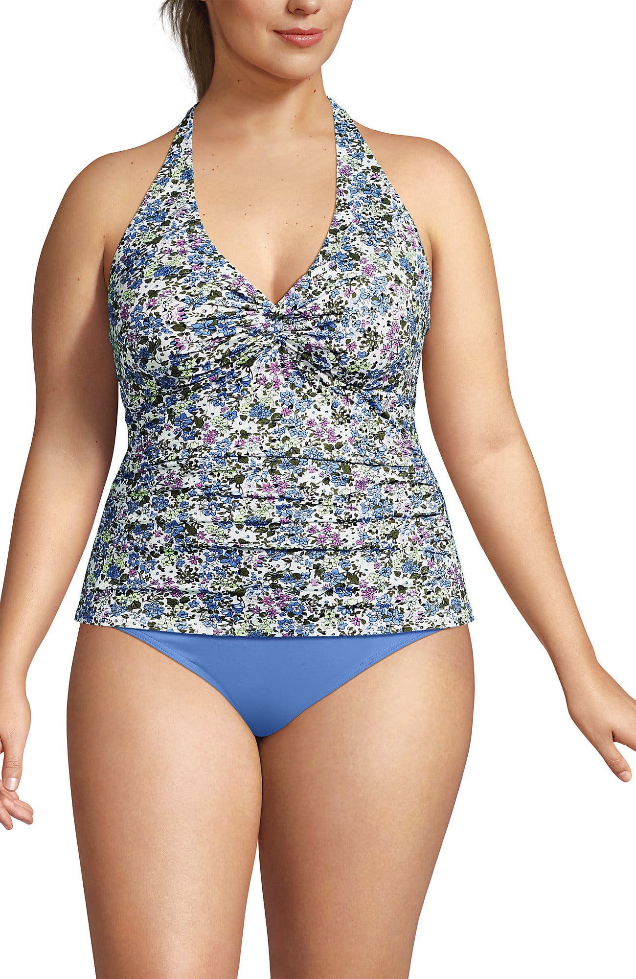White/Lilac Multi Ditsy Floral