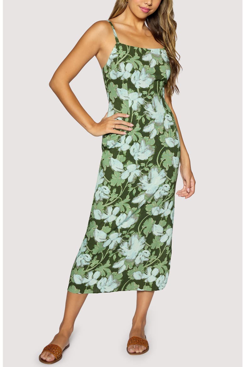 Petal Grove Back Cutout Dress, Alternate, color, GREEN MULTI