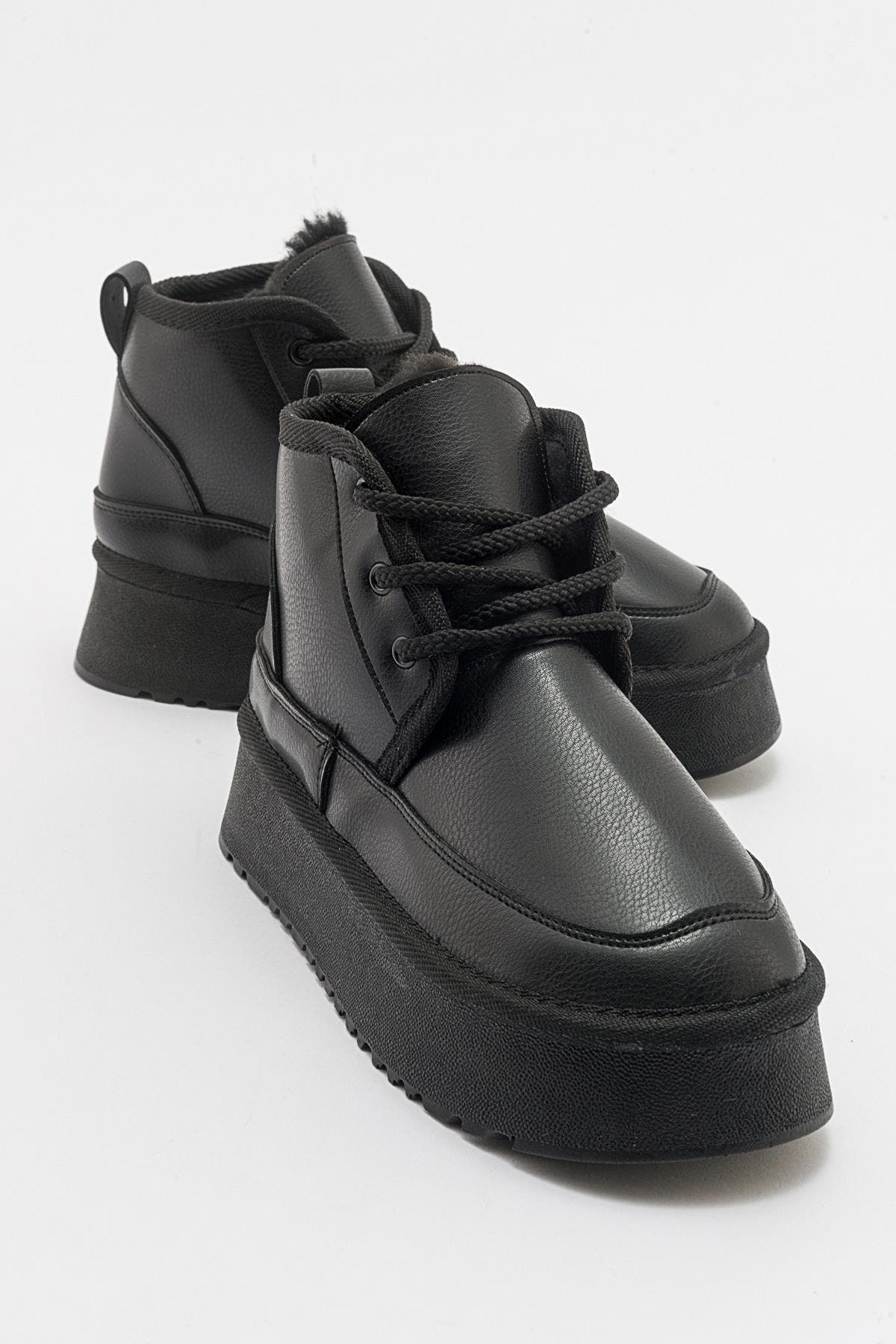 Black Faux Leather